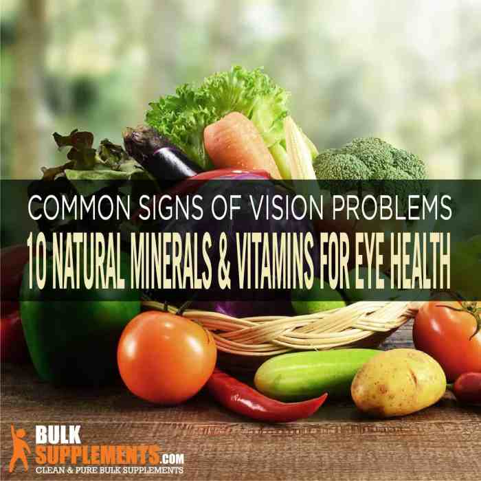Benefits of vitamins and supplements for eye health